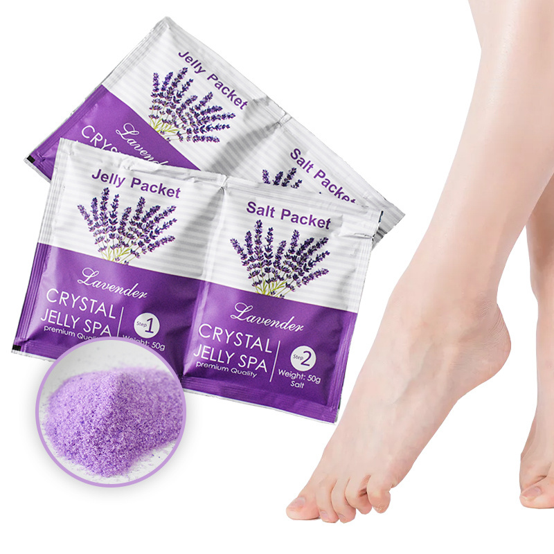 Rose Crystal Pedicure Kit Diy Foot Jelly Pedicure Soften Whiten Salt Scrub Salt Foot Spa Jelly Foot Soak