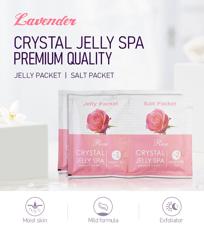 Rose Crystal Pedicure Kit Diy Foot Jelly Pedicure Soften Whiten Salt Scrub Salt Foot Spa Jelly Foot Soak