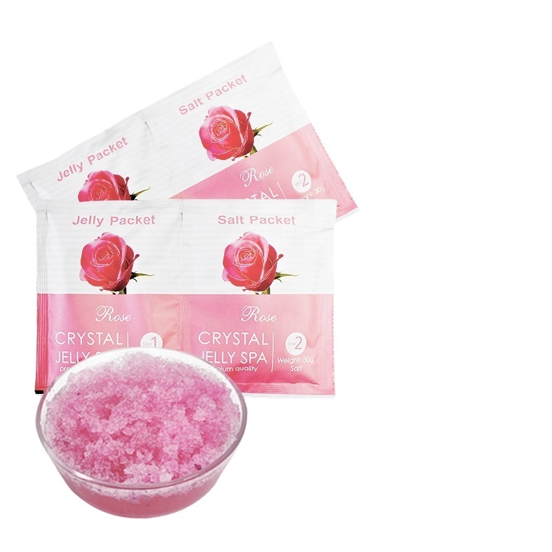 Rose Crystal Pedicure Kit Diy Foot Jelly Pedicure Soften Whiten Salt Scrub Salt Foot Spa Jelly Foot Soak