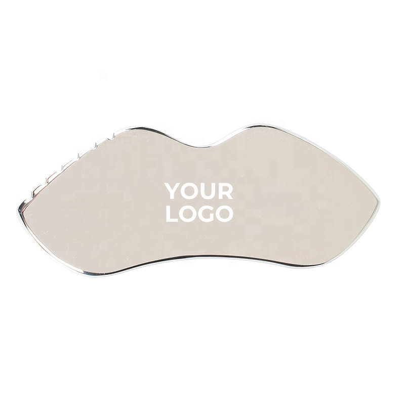 Skin Care Custom Logo Guasha Metal Bulk Face Roller And Gua Sha Masaj Facial Set Ice Roller For Face Stainless Steel Gua Sha