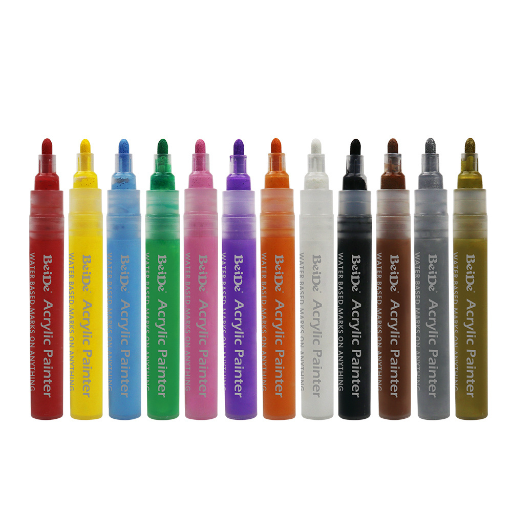 Hot selling high pigment colorful tire permanent acrylic paint marker pens