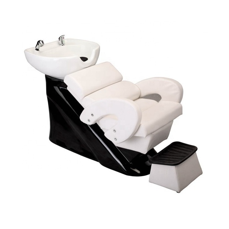 Manufacturer supply electric hair salon backwash shampoo chair with ceramic sink