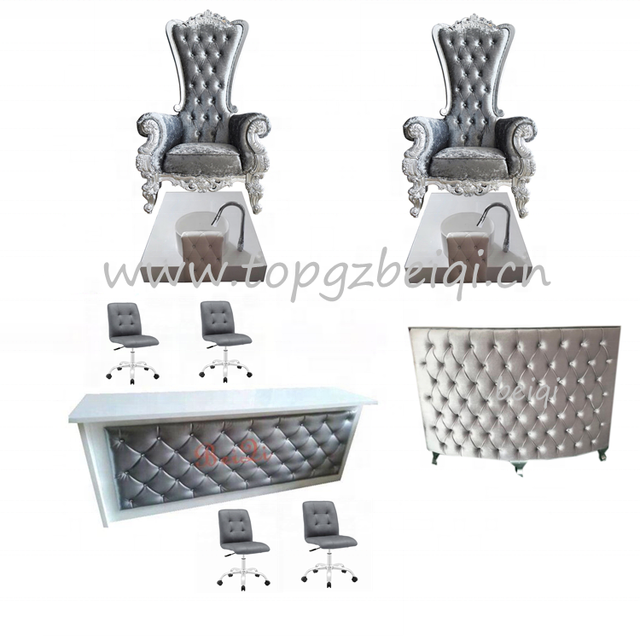 Grey Manicure station nail salon furniture nail technician tables with dust cellector and lamp for hotsale