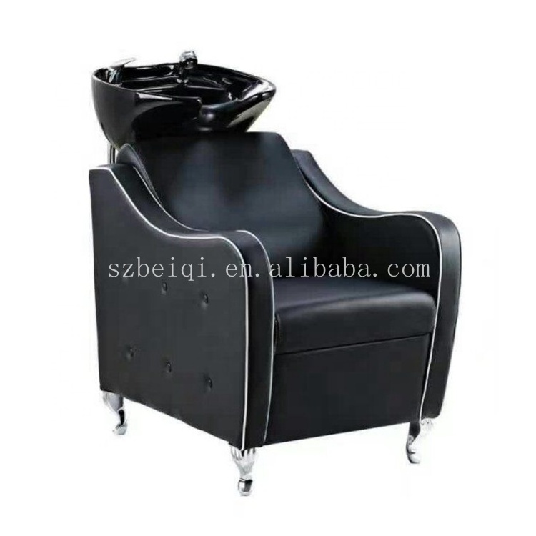 Wholesale hairdressing salon stations portable baby hair shampoo chair with basin