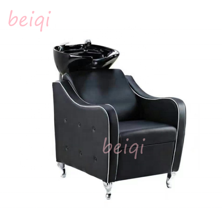 Manufacturer supply electric hair salon backwash shampoo chair with ceramic sink