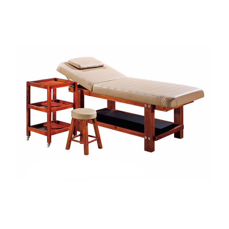 Beauty hair furniture stone massage bed spa roller used massage table with storage wooden for sale