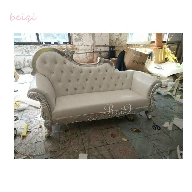 Royal classic beauty spa salon barber shop furniture hotel long waiting room sofa