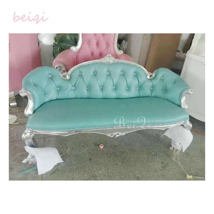 Royal classic beauty spa salon barber shop furniture hotel long waiting room sofa