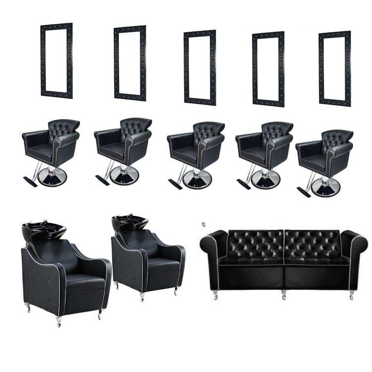 Hair Salon Furniture Set Cheap Hair Cut Chair Purple Barber Chair for Sale