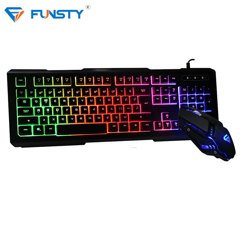 2018 FUNSTY New OEM LED Computer Gaming Keyboard and Mouse Combo