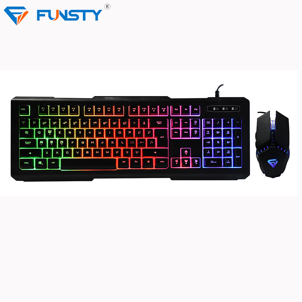 2018 FUNSTY New OEM LED Computer Gaming Keyboard and Mouse Combo