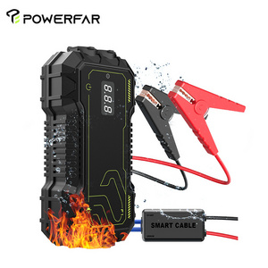 Powerfar 10000mAh Portable Car Jump Starter Up to ALL Gas Diesel Engine 12V Auto Battery Booster Pack with LED Light