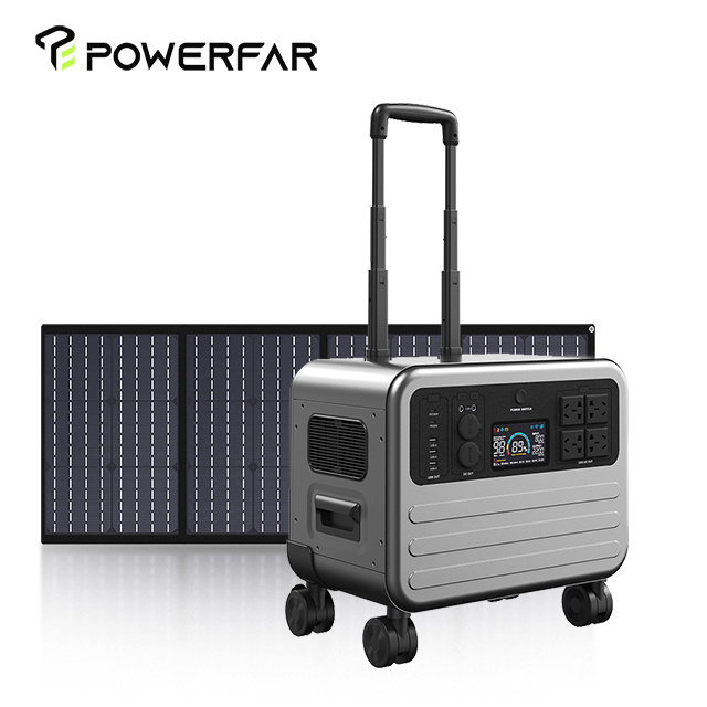 2200 Watt 3000 Watt Solar Generator LiFePO4 Battery Portable Solar Power Generator UPS for Home Backup