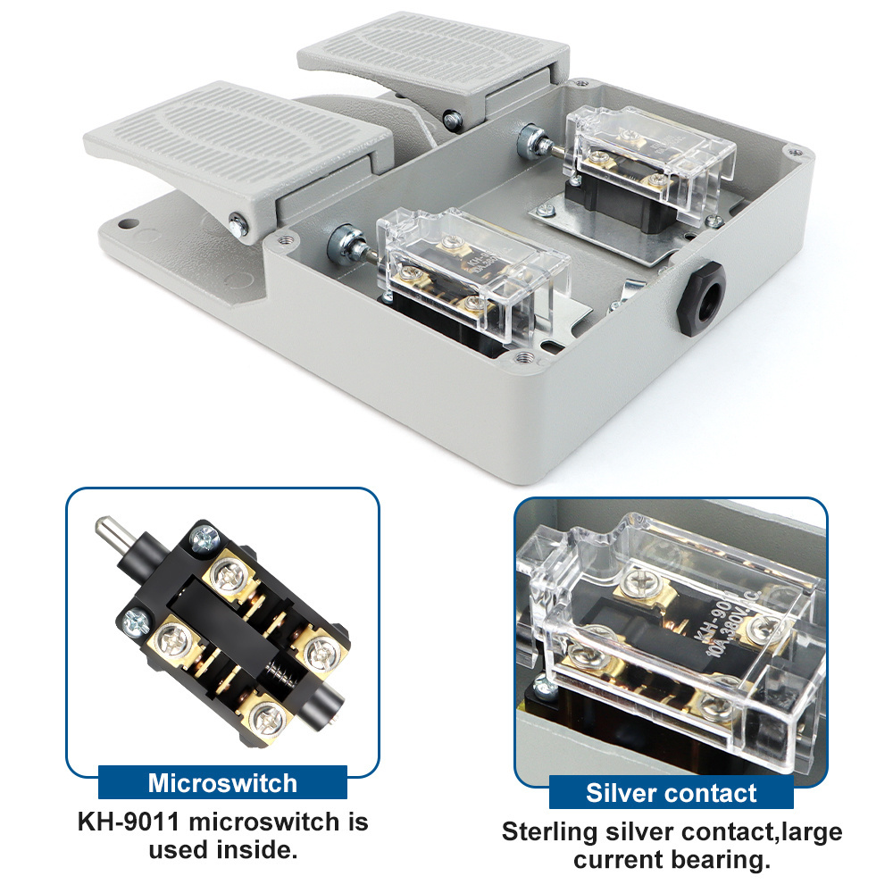 YDT1-16 Pedal Foot switch Foot step type 10A 250V Press foot switch controller