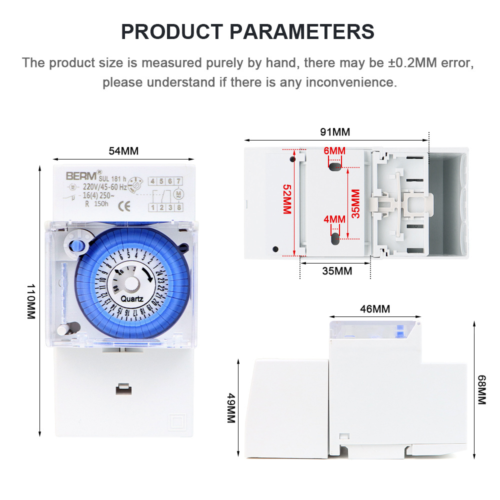 Programmable automatic mechanical switch timer quartz timing switch for street lamp SUL181h