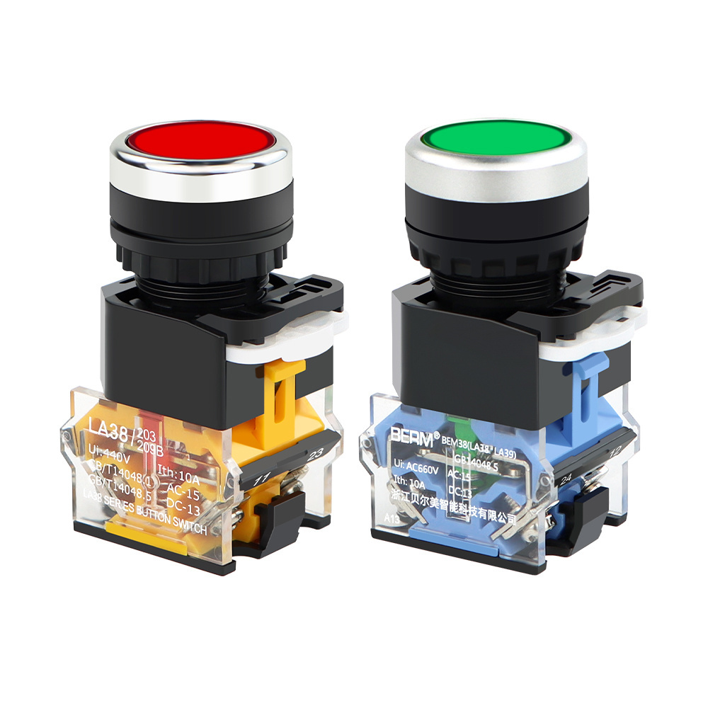 LA38 Push button switch Self-locking and self-resetting 22MM Momentary Push button switches