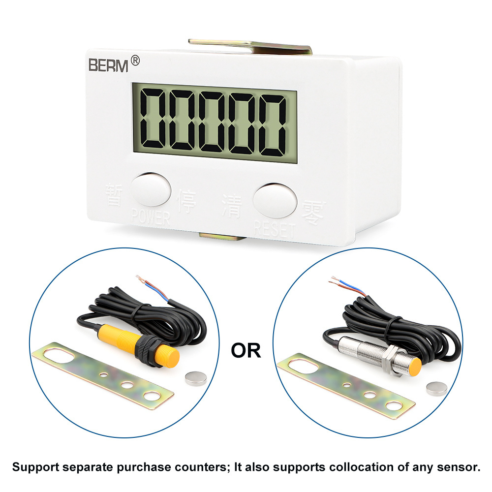 Popular 5 digital display electronic counter magnetic induction counting and sensor punch counter