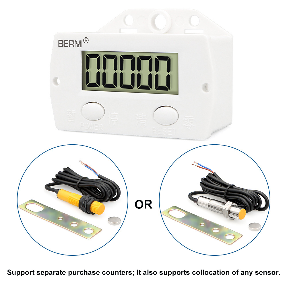 Popular 5 digital display electronic counter magnetic induction counting and sensor punch counter