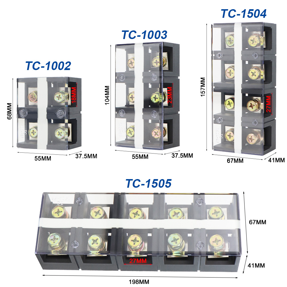 Copper terminal block TC 4003 High-current cable fixing Connector 600A Connects to high-power Screw terminal TC terminal block