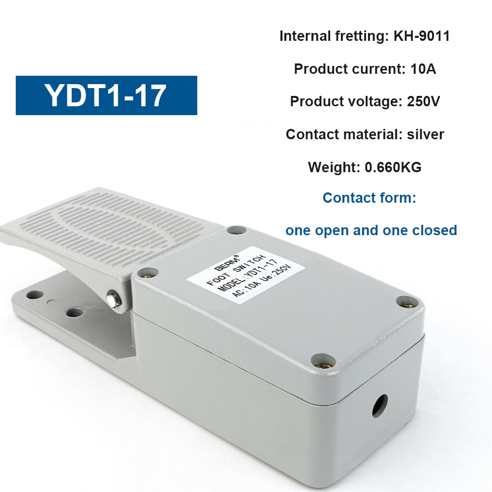 YDT1-17 Pedal Foot switch Machine tool accessories power start foot control switch