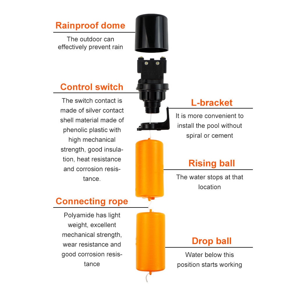 Double ball water level controller 70AB automatic tank water tower level controller water level float switch