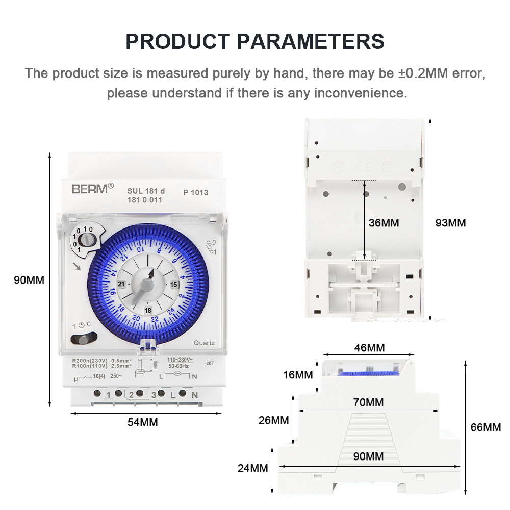 SUL 181d Mechanical timer used for street lighting 220V clock timer switch 24 hours time switch