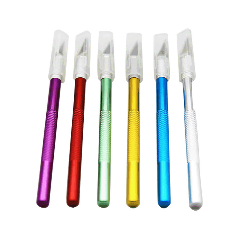 Colorful Carving Engraving Knife  5 Blades Stainless Steel Acrylic Nail Powder Remover  DIY Repair Tools Cutter