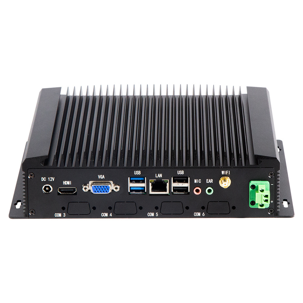 ram 512gb ssd with dual lan 6com industrial pc usb window linux fanless pc with wifi