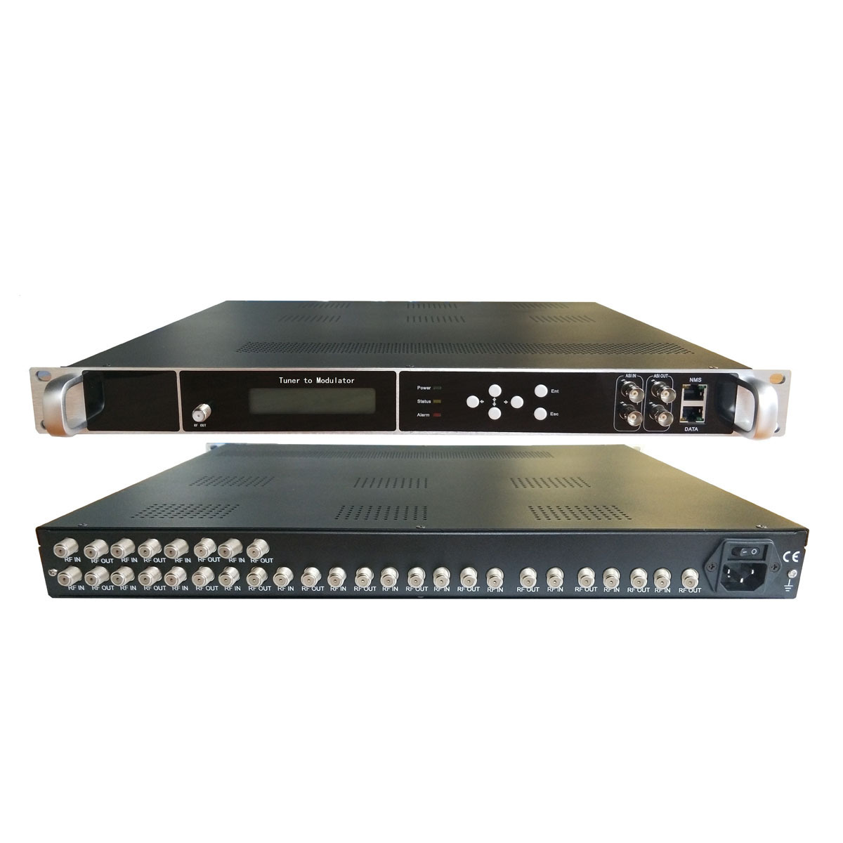 WEB Management 8/12/16/20/24 Channels FTA Tuners to RF Transmodulator DVB-S2 to DVB-T Remodulator