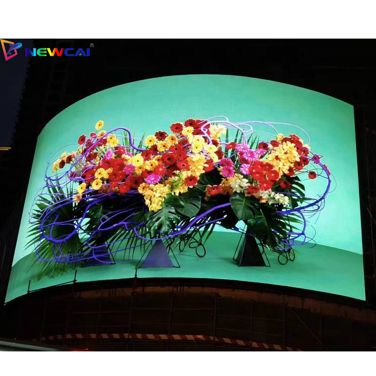 Indoor Advertising Module Cylindrical Column Custom Curved Screen Circular Video Wall Soft Flexible Panel Display LED Screen