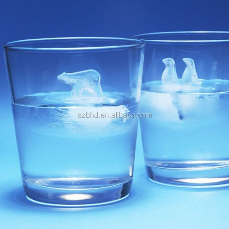 Penguin and Polar Bear Ice Cube Molds Easy Release Vivid Design 3D Shape BPA Free Food Grade Silicone Ice Cube Maker