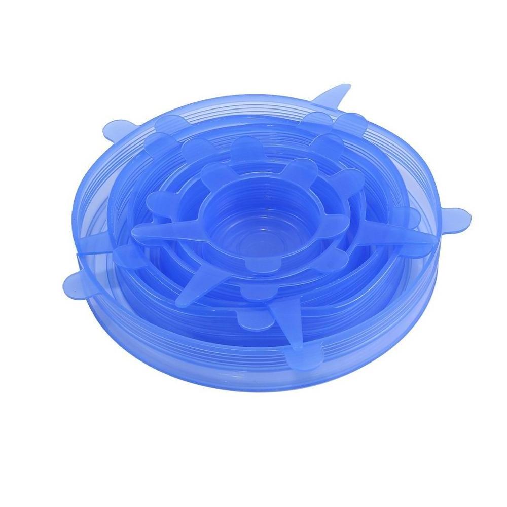 Hot NEW 6 packs LFGB approved Silicone Stretch Lids ,BPA free silicone suction lid for the bowls and cups