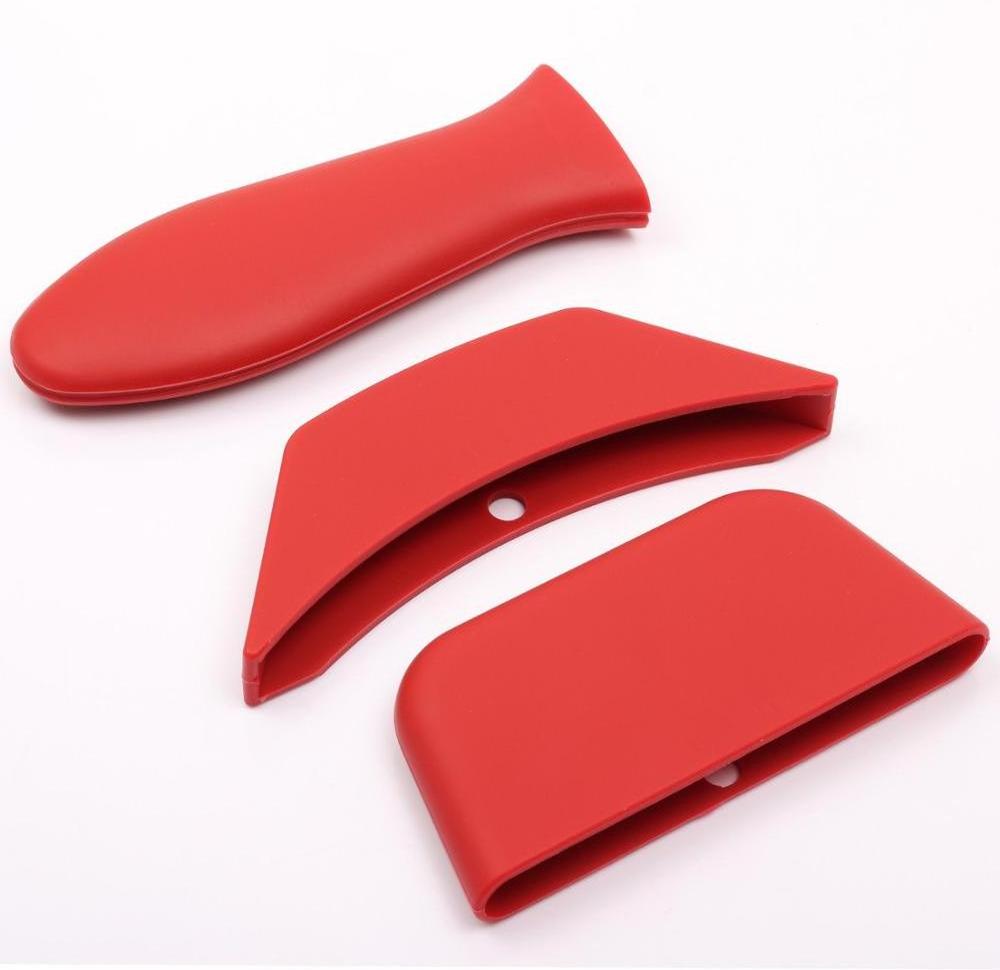 Kitchen Set Grill Pan Scraper and Silicone Pot Handle Holder