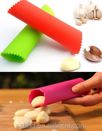 Blue Silicone Garlic Peeler - Peel Garlic Fast & Easy! The Ultimate Garlic Peeler, Roller, Tube for Peeling Garlic Cloves