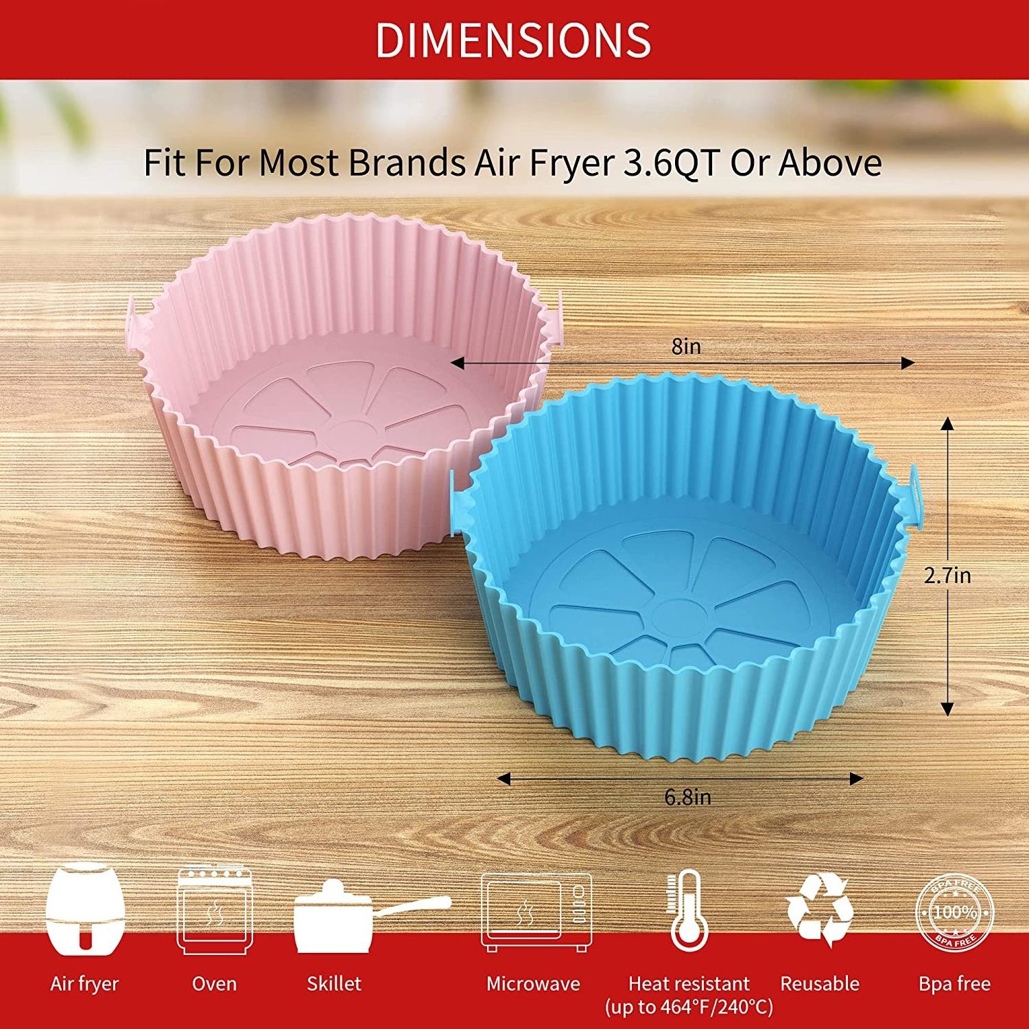 Top Selling Reusable Pot Air Fryer Baskets Silicone Liners Silicone Air Fryer Liner