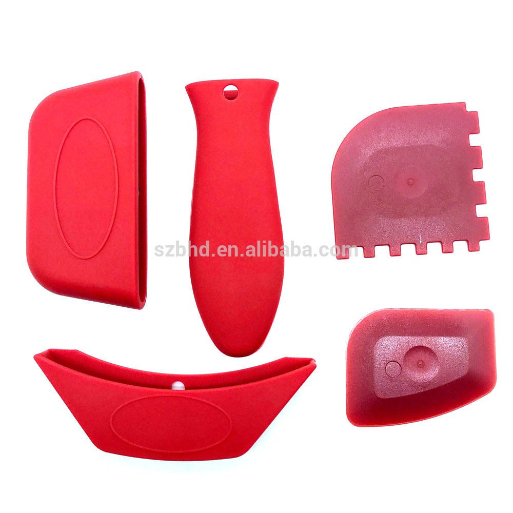 Kitchen Set Grill Pan Scraper and Silicone Pot Handle Holder