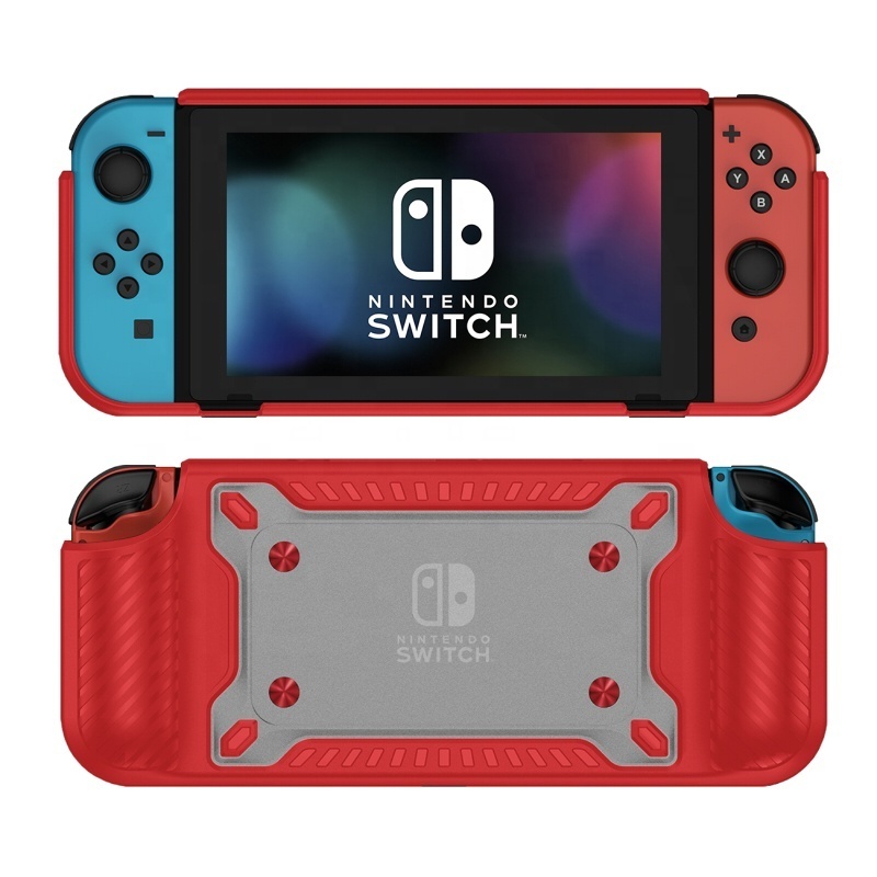 Case For Switch OLED Non-slip Protection For Nintendo Game Console Back Cover With Card Slot Kickstand