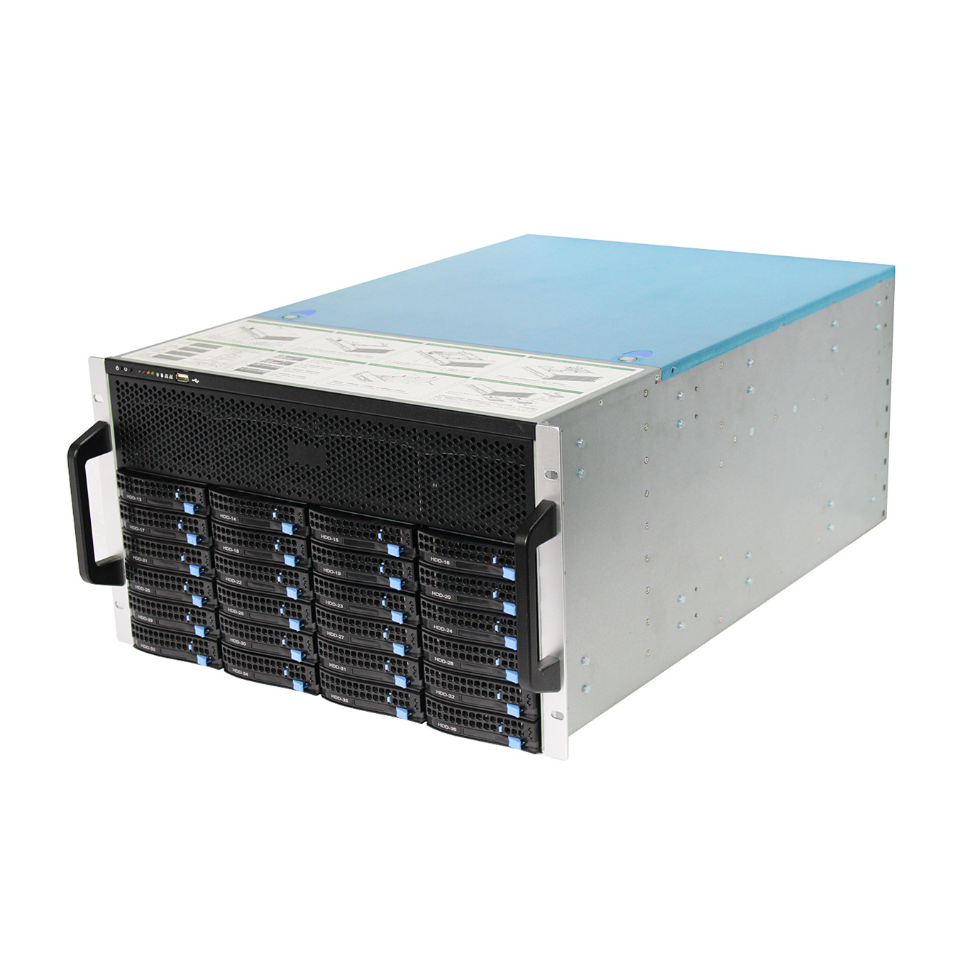 Manufacturer China 6U 48-bay 19 inch standard Server Case with motherboard and power supplies server