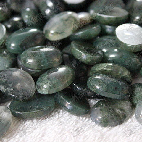 Moss agate loose gemstone beads