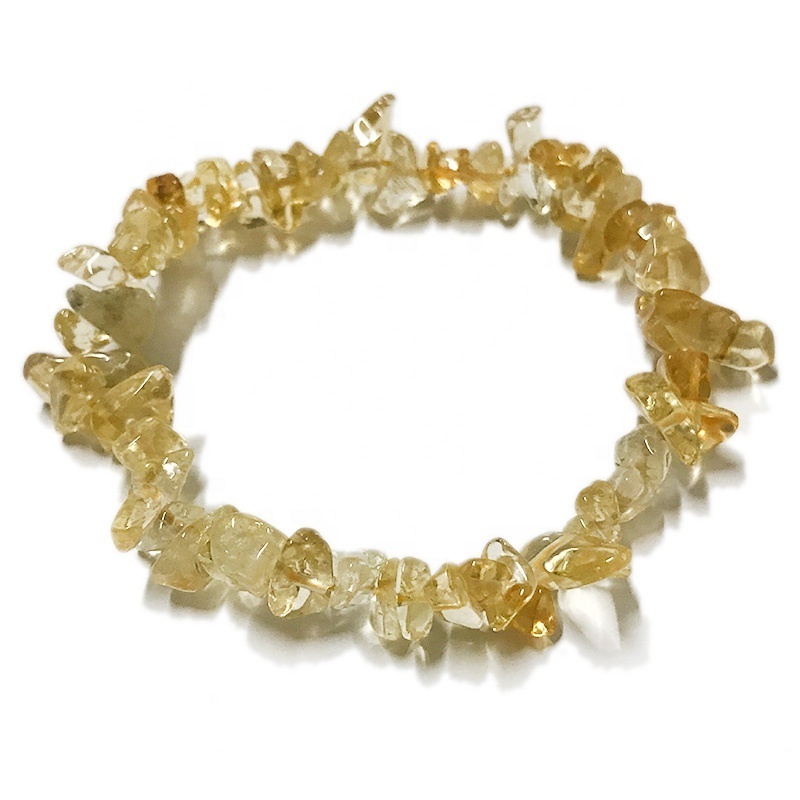 100% Natural Citrine Chip Bracelets Gemstone beaded Bracelets Wholesale