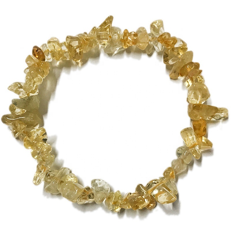 100% Natural Citrine Chip Bracelets Gemstone beaded Bracelets Wholesale