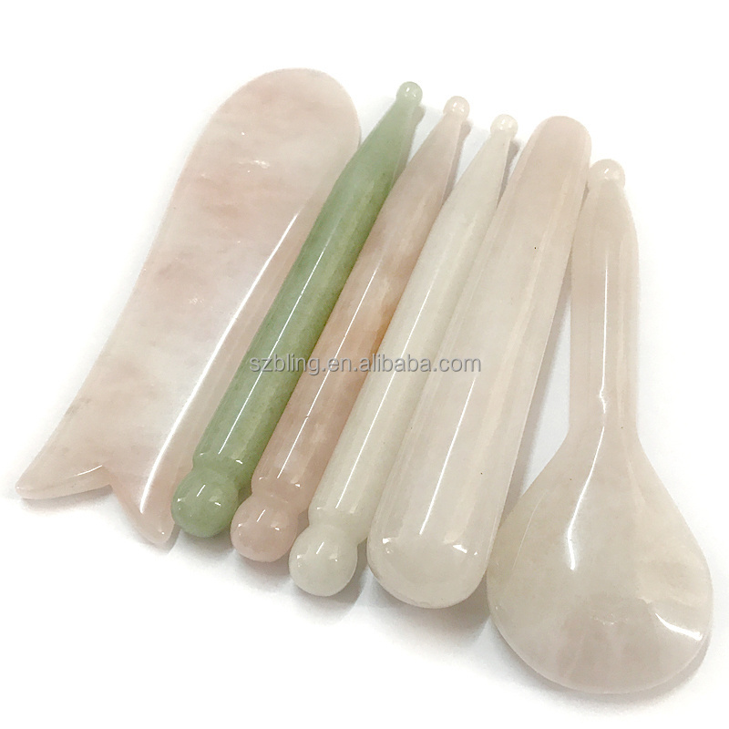 Body massage handheld stone sticks massagers for head or face massage