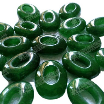 Factory price natural dyed green jade beads 13x18mm loose stones