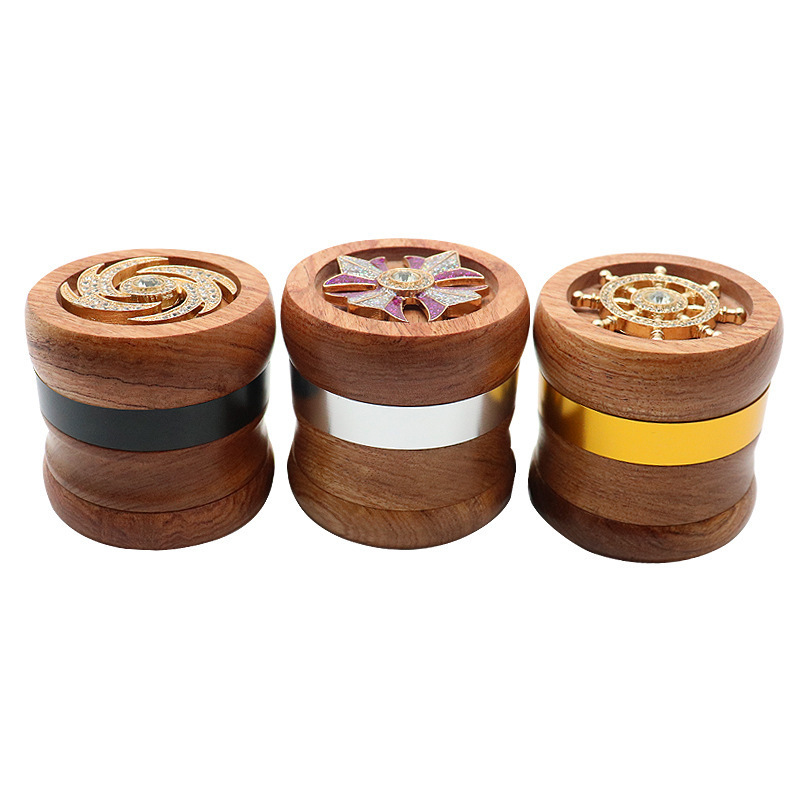 Fashionable Design Wood Herb Grinder 4 Layer Grinder Parts Cool Smoke Accessories Wholesale