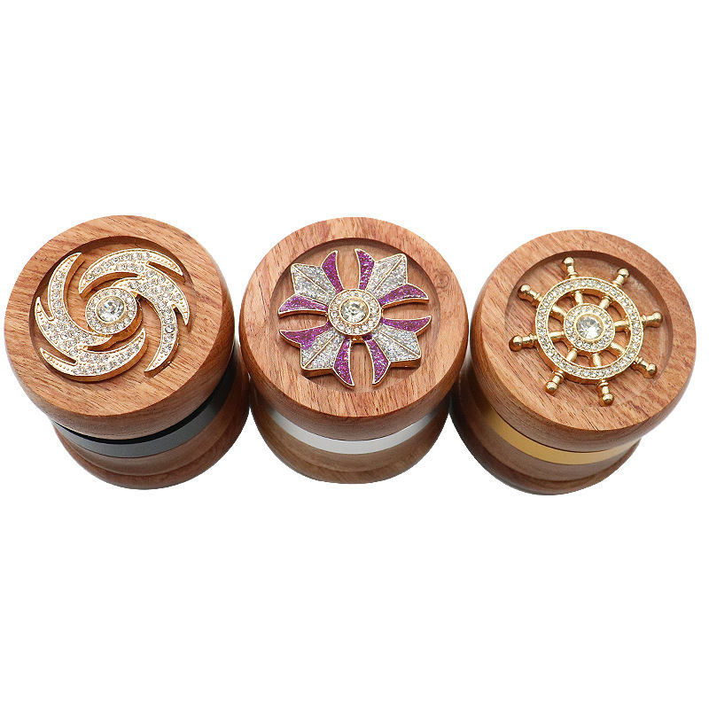 Fashionable Design Wood Herb Grinder 4 Layer Grinder Parts Cool Smoke Accessories Wholesale