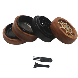 Fashionable Design Wood Herb Grinder 4 Layer Grinder Parts Cool Smoke Accessories Wholesale