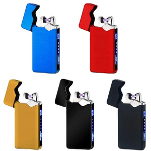 NEW Fashion USB Rechargeable Electronic  Lighter, Double Arc Plasma Lighter with Battery Indicator