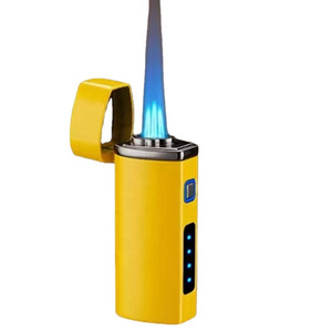 Factory Direct  Zinc Alloy 3 Jet Torch Lighter Gas with USB Rechargeable  Butane Triple Jet Flame Torch Lighter