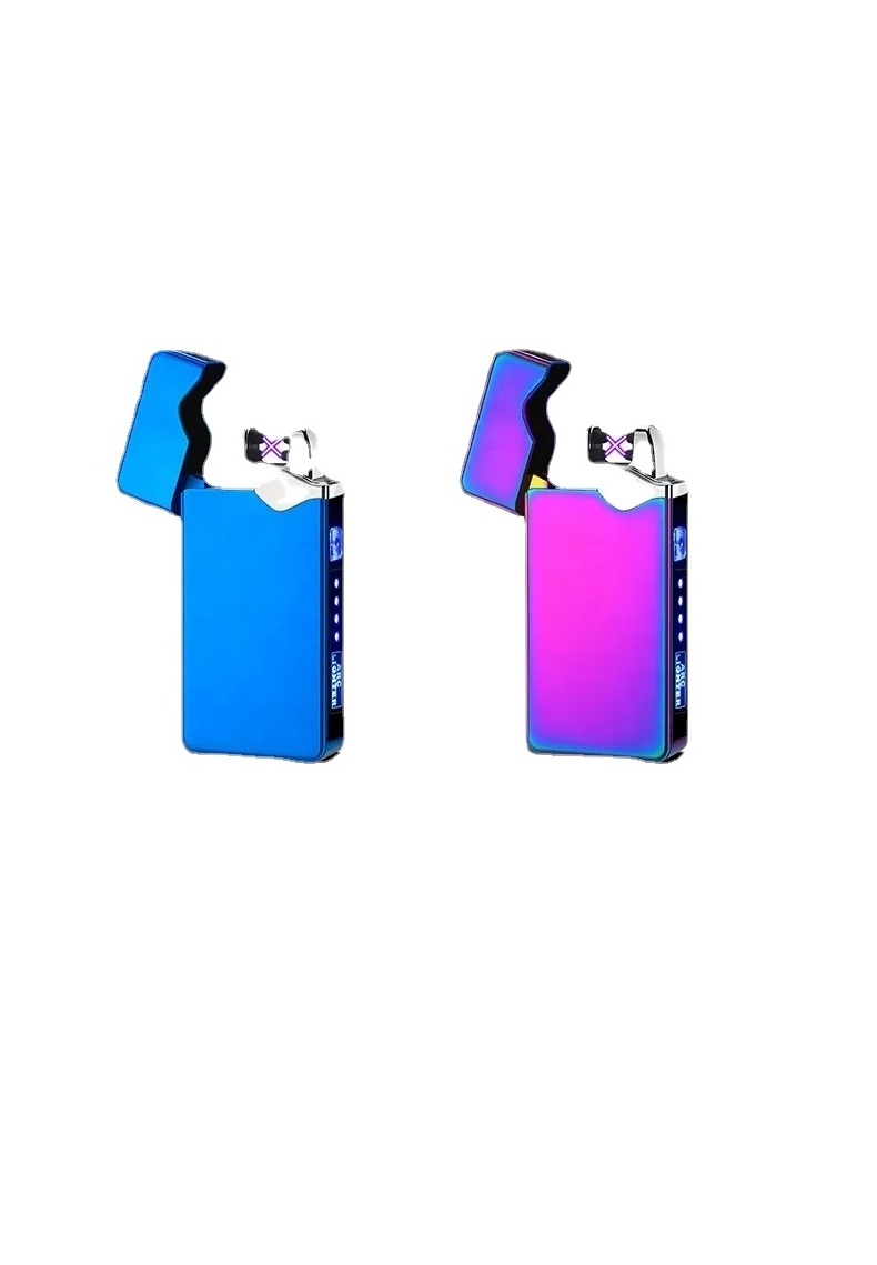 NEW Fashion USB Rechargeable Electronic  Lighter, Double Arc Plasma Lighter with Battery Indicator