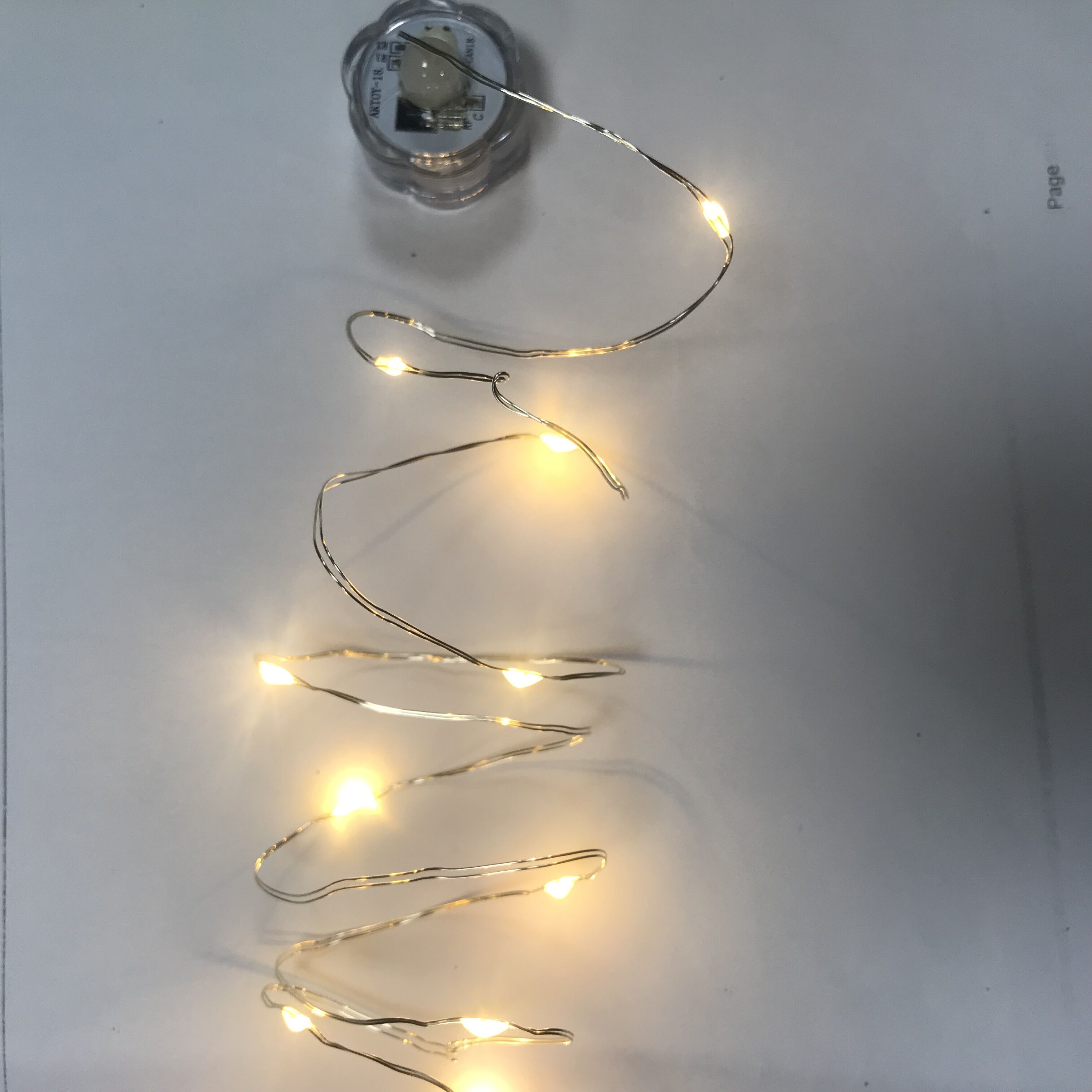 2M 20LEDs led tea light remote control copper wire led string light